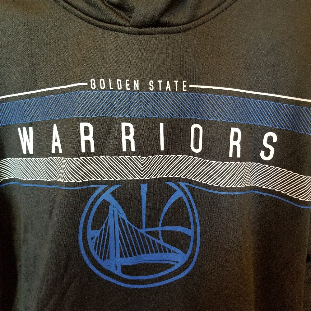 Golden State UNK NBA Men's Fleece Hoodie Pullover Sweatshirt Large Black/Blue - Picture 2 of 5